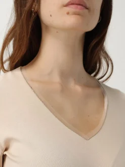 Maglia a v basic in cotone Fabiana Filippi