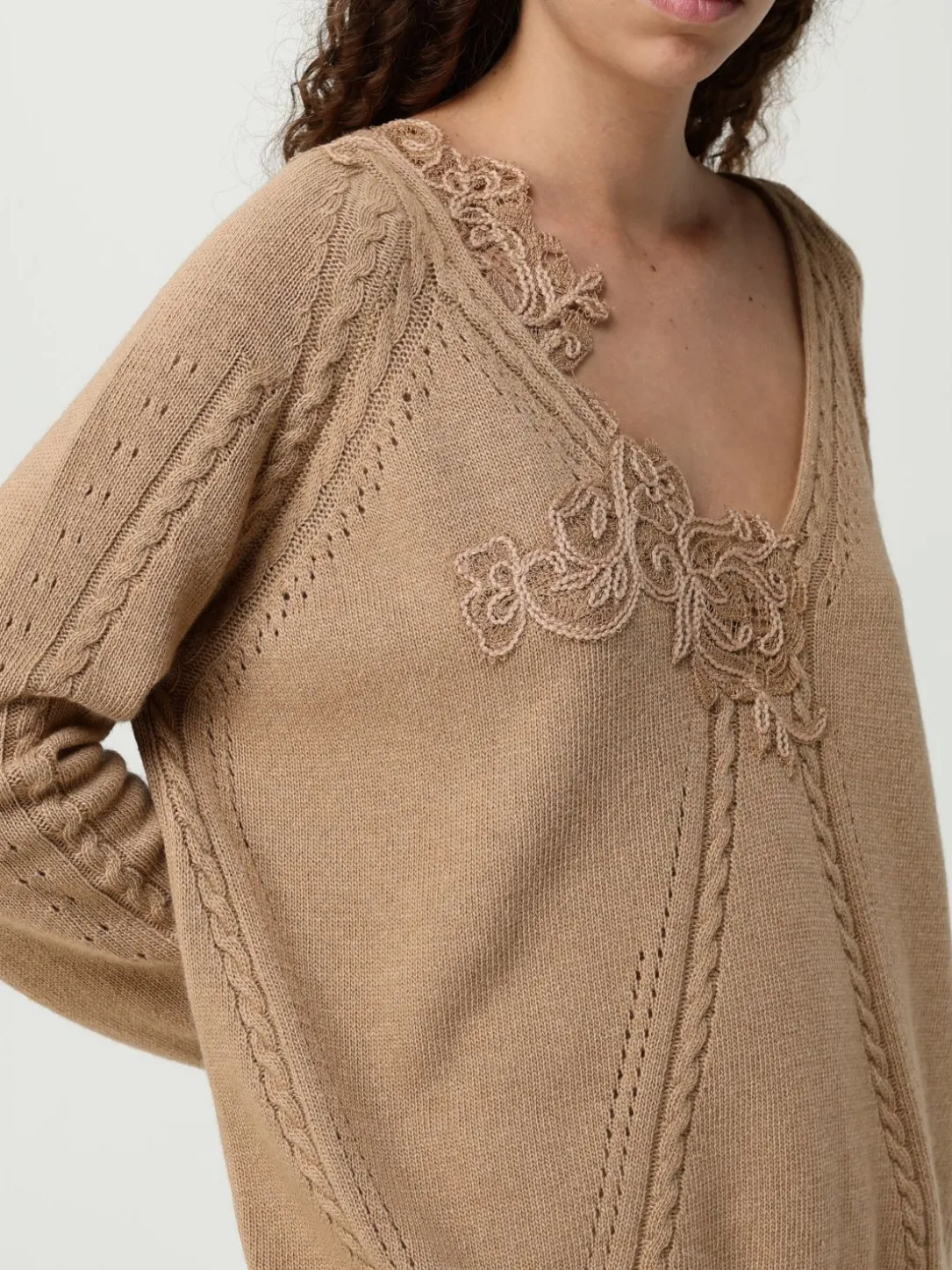 Maglia a v in misto lana Ermanno Scervino Life