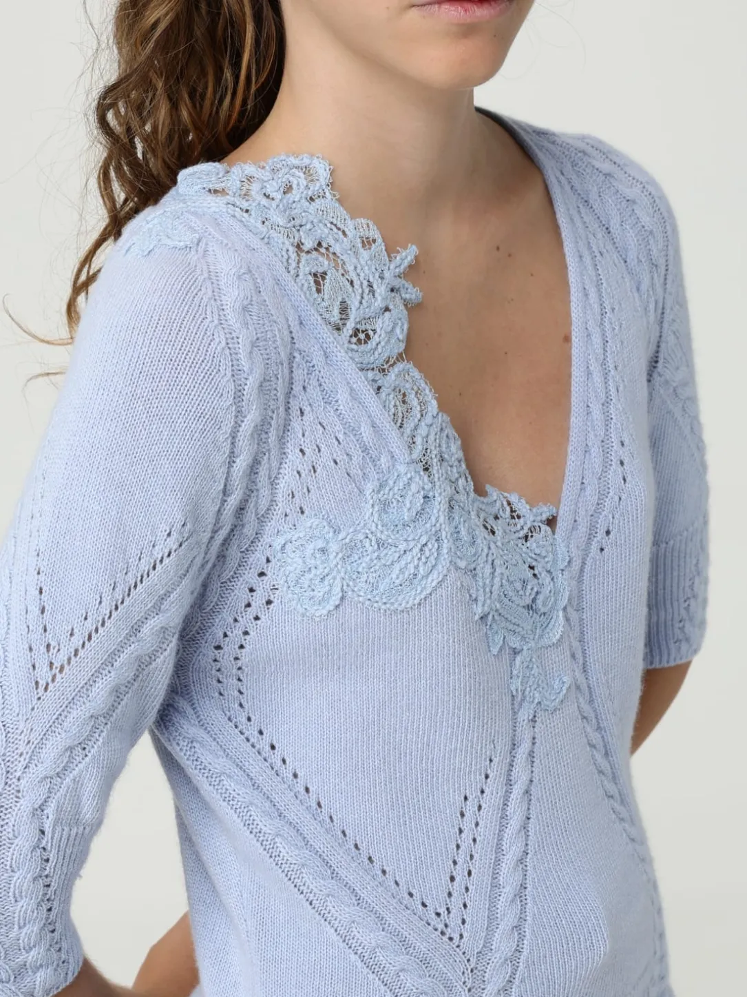 Maglia a v in misto lana Ermanno Scervino Life