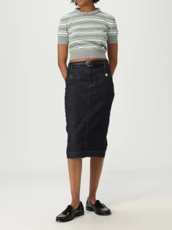 Maglia crop in misto lana a righe Self-Portrait