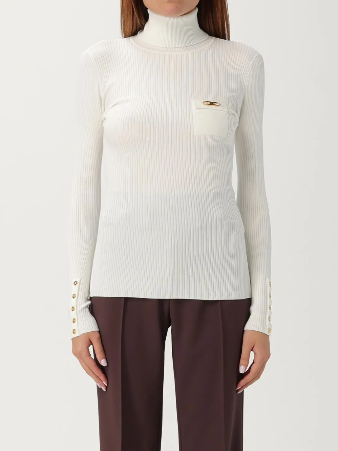 Maglia dolcevita Elisabetta Franchi in misto seta