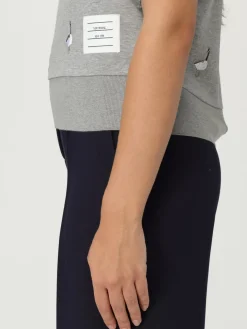 Maglia in cotone con ricami all-over Thom Browne