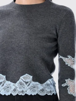 Maglia in lana con ricami Self-Portrait