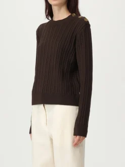 Maglia in lana vergine a coste con bottoni Golden Goose