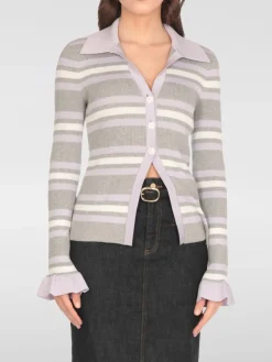 Maglia Self-Portrait in misto viscosa a righe