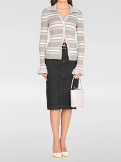 Maglia Self-Portrait in misto viscosa a righe