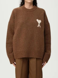 Maglione a girocollo con logo Ami Paris