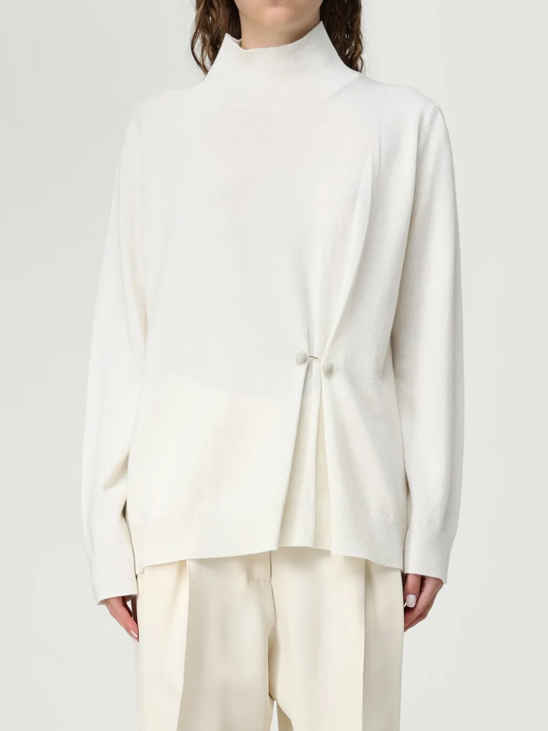 Maglione a lupetto drappeggio Fabiana Filippi