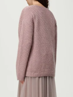 Maglione a v in cashmere e lana vergine a nido ape