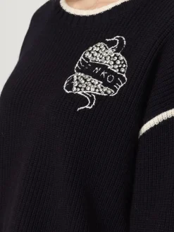 Maglione in lana con logo Pinko