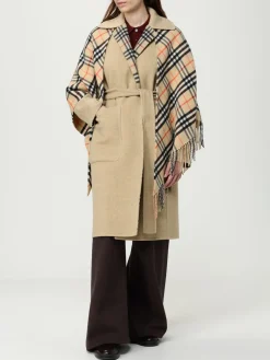 Mantella Burberry in cashmere con stampa Vintage Check