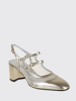 Mary Jane Carel Paris in pelle lamina e nylon a rete