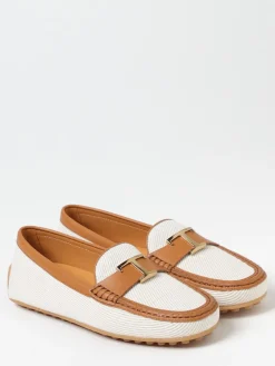 Mocassino City Gommino T Timeless Tod's in canvas e pelle