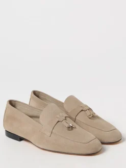 Mocassino Doucal's in camoscio con fettucce annodate