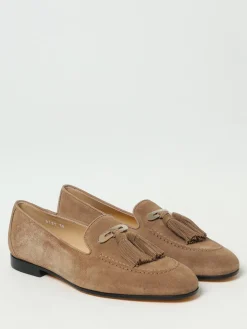 Mocassino Doucal's in camoscio con nappe