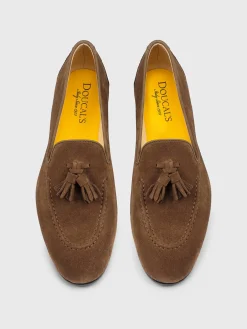 Mocassino Doucal's in camoscio con nappe