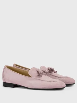 Mocassino Doucal's in camoscio con nappe