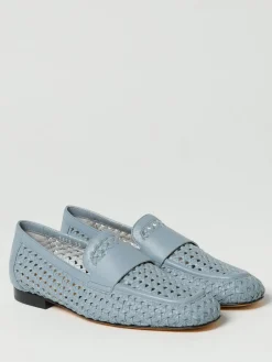 Mocassino Doucal's in pelle intrecciata con lavorazione traforata