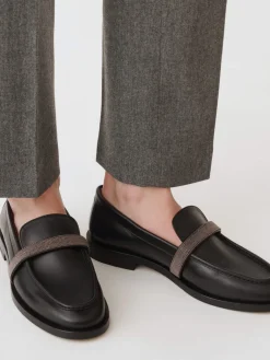 Mocassino Fabiana Filippi in pelle con monile