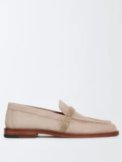 Mocassino Fabiana Filippi in camoscio con monile