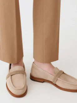 Mocassino Fabiana Filippi in camoscio con monile