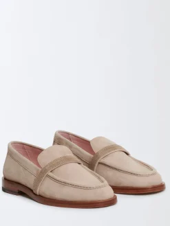 Mocassino Fabiana Filippi in camoscio con monile