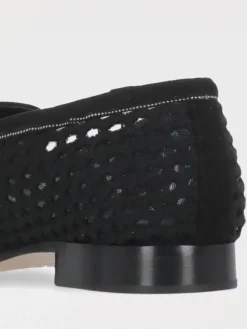 Mocassino Fabiana Filippi in camoscio traforato con monile