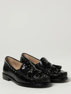 Mocassino Stuart Weitzman in pelle spazzolata con borchie