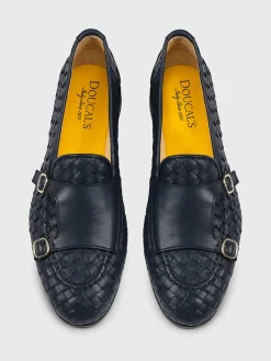 Monk Strap Doucal's in pelle intrecciata