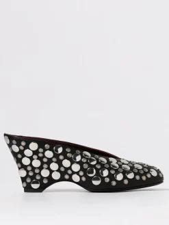 Mules con zeppa Khaite in pelle con borchie