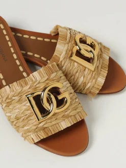 Mules DG Dolce & Gabbana in rafia intrecciata