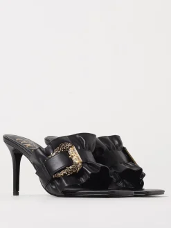 Mules Emily Versace Jeans Couture in pelle sintetica con fibbia Baroque