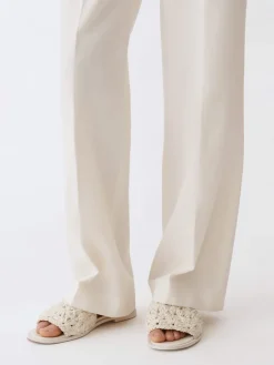 Mules Fabiana Filippi in rafia e cotone crochet