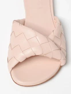 Mules Flat Blink Bottega Veneta in pelle intrecciata