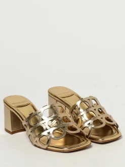 Mules Gancini Ferragamo in pelle laminata