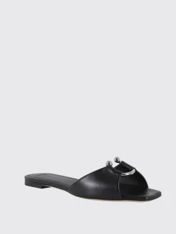 Mules 3juin in pelle con anello piercing