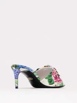 Mules Keira Dolce & Gabbana in broccato stampa floreale e cristalli