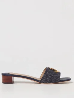 Mules Lauren Ralph Lauren in canvas e pelle
