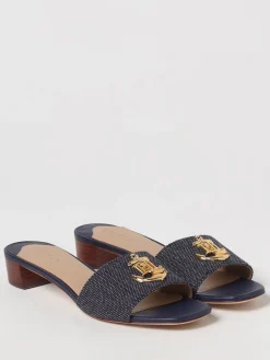 Mules Lauren Ralph Lauren in canvas e pelle