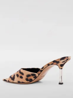 Mules Lorena Paris Texas in camoscio stampa animalier