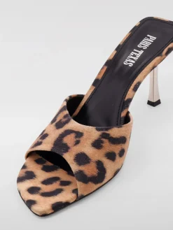 Mules Lorena Paris Texas in camoscio stampa animalier