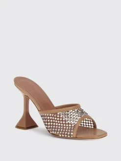 Mules Lupita Amina Muaddi in pelle con strass