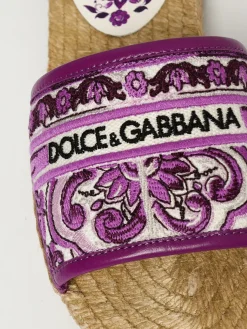 Mules Maiolica Dolce & Gabbana in cotone ricamato