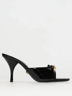 Mules Medusa Versace in vernice con fiocco