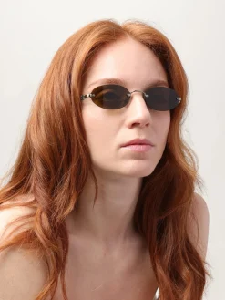 Occhiali da sole in metallo Miu Miu