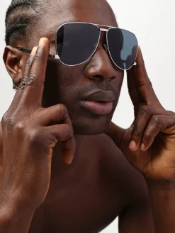 Occhiali da sole Saint Laurent in metallo