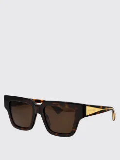 Occhiali da sole Tri-Fold Square Bottega Veneta in metallo ed acetato