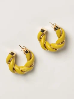 Orecchini Bottega Veneta a cerchi in nappa intrecciata