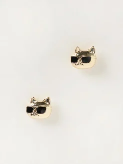 Orecchini Choupette Karl Lagerfeld in ottone