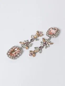 Orecchini Dsquared2 in ottone con strass incastonati